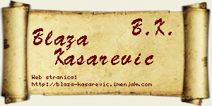 Blaža Kašarević vizit kartica